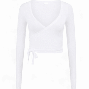 BALLET WRAP TOP – WHITE