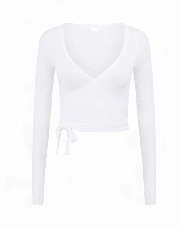 BALLET WRAP TOP – WHITE